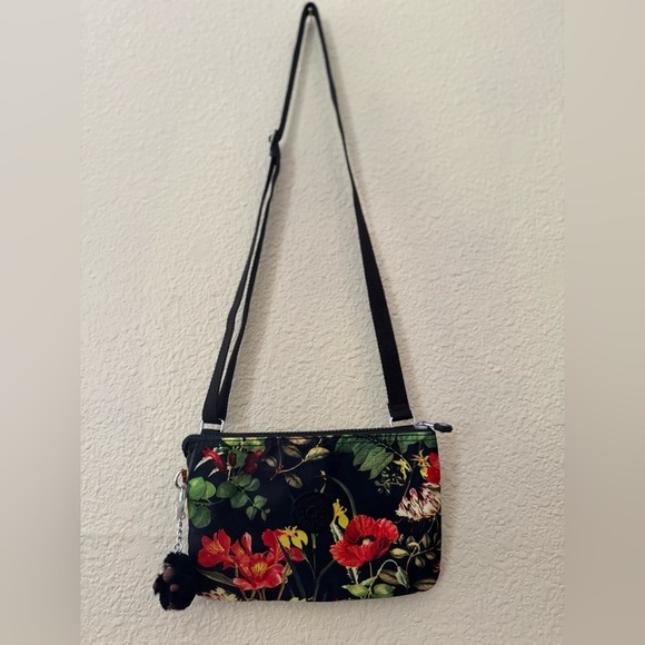 Kipling | Black Floral Crossbody Bag - Picture 1 of 4